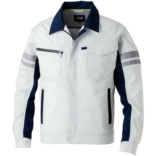 SOWA 964 長袖ブルゾン(反射材付き) シル