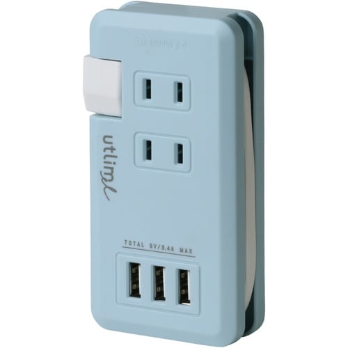 ソニック ポータブルコンセント USBポート付 ユ