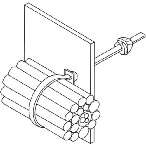 TY−Rap 結束バンド ブラインドヘッド耐候 黒
