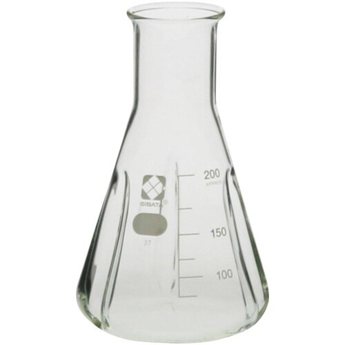 SIBATA バッフル付三角フラスコ 200mL