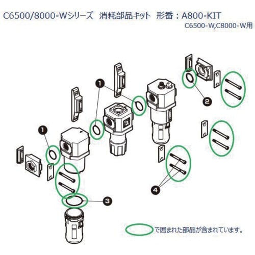 CKD C6500、8000シリーズ用 消耗部品キ