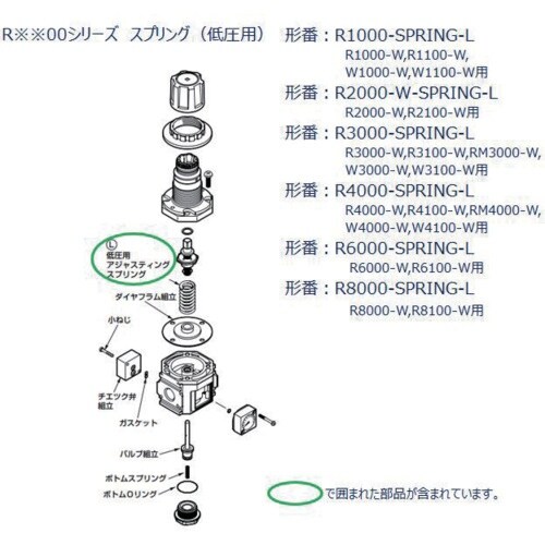 CKD R6000シリーズ用 スプリング
