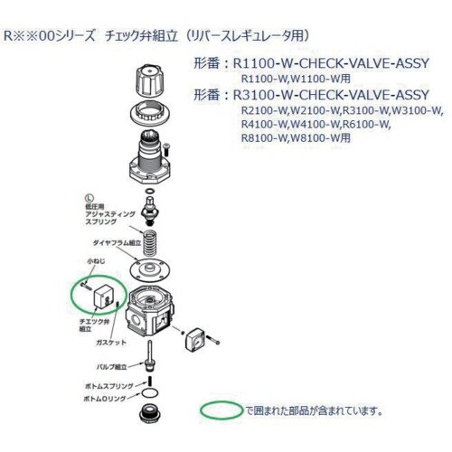 CKD R1100、W1100シリーズ用 チェック