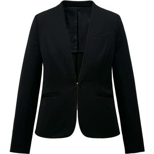 GROW ノーカラージャケット ブラック 13