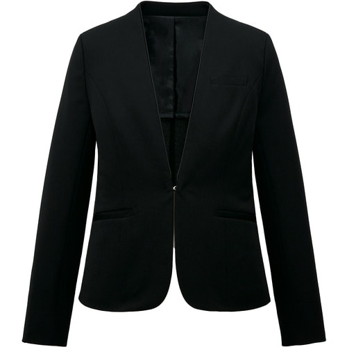 GROW ノーカラージャケット ブラック 11