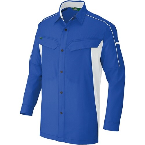 アイトス 長袖ストレッチシャツ(エコワーカーストレ