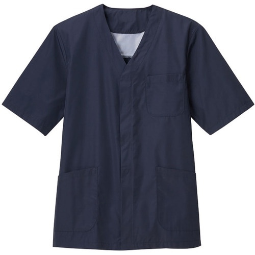 サンペックス 調理衣 半袖 衿なし 飲食店 厨房