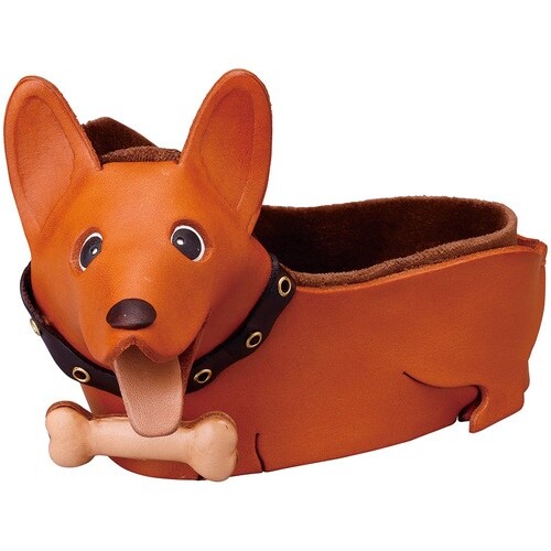 パール メガネスタンド 本革 コーギー