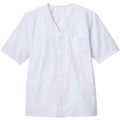 サンペックス 調理衣 半袖 衿なし 飲食店 厨房