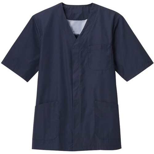 サンペックス 調理衣 半袖 衿なし 飲食店 厨房