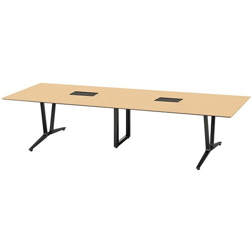 NAIKI ミーティングテーブル(舟底配線付 アド