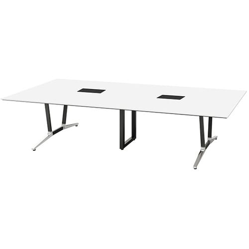 NAIKI ミーティングテーブル(舟底配線付 アド