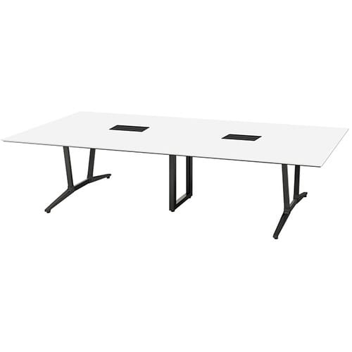 NAIKI ミーティングテーブル(舟底配線付 アド