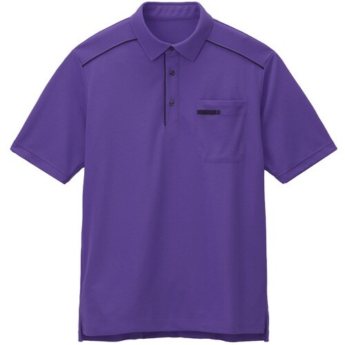 サンペックス ポロシャツ パープル L (男女兼用