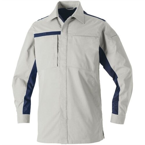 桑和 長袖シャツ シルバーグレー L