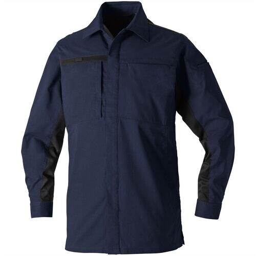 桑和 長袖シャツ ネイビー 5L