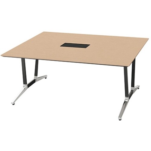 NAIKI ミーティングテーブル(舟底配線付 アド