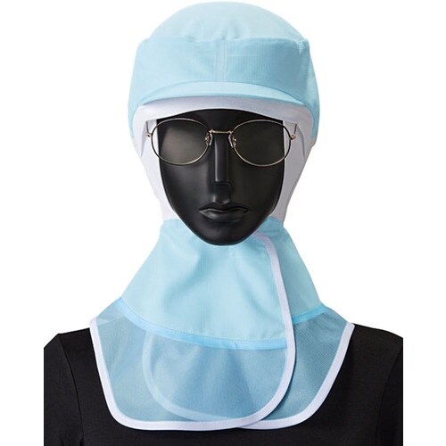 サンペックス ヘアネット一体型ロングフード 衛生帽