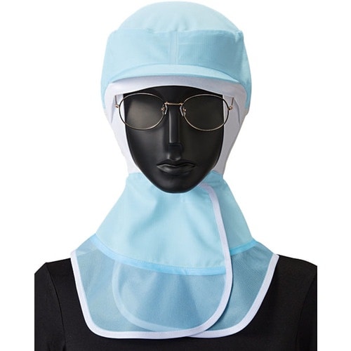 サンペックス ヘアネット一体型ロングフード 衛生帽