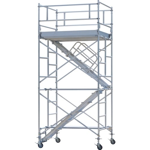 PiCa アルミパイプ製移動式足場ARA内階段仕様