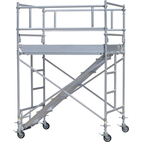 PiCa アルミパイプ製移動式足場ARA内階段仕様