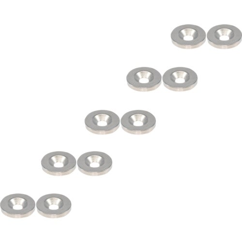 TRUSCO まとめ買い ネオジム丸形磁石 皿ねじ