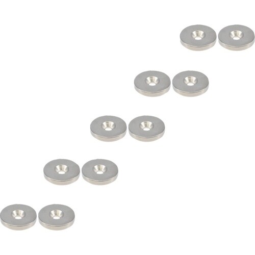 TRUSCO まとめ買い ネオジム丸形磁石 皿ねじ