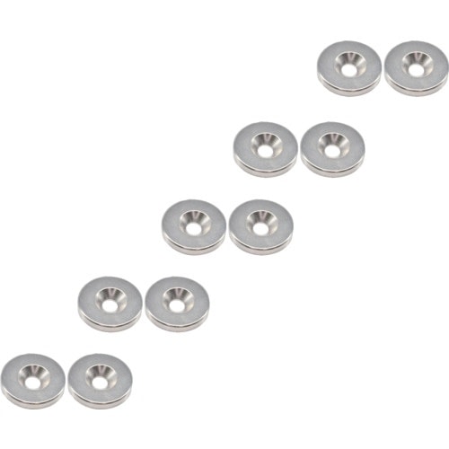 TRUSCO まとめ買い ネオジム丸形磁石 皿ねじ