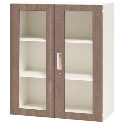 NAIKI ガラス両開き書庫 CW型/扉:ショコラ