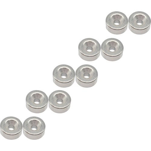 TRUSCO まとめ買い ネオジム丸形磁石 皿ねじ