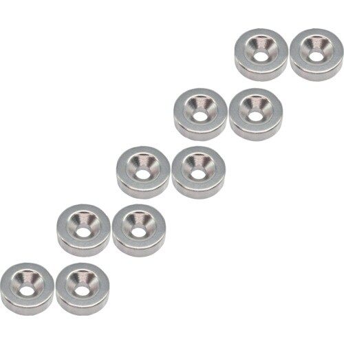 TRUSCO まとめ買い ネオジム丸形磁石 皿ねじ