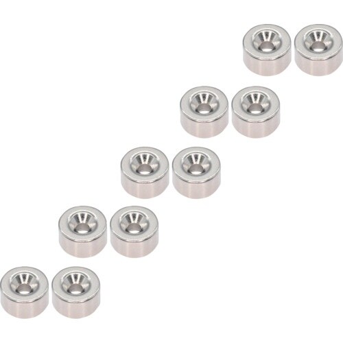 TRUSCO まとめ買い ネオジム丸形磁石 皿ねじ