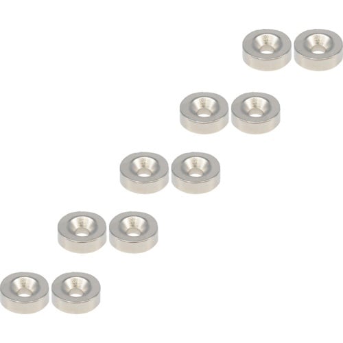 TRUSCO まとめ買い ネオジム丸形磁石 皿ねじ