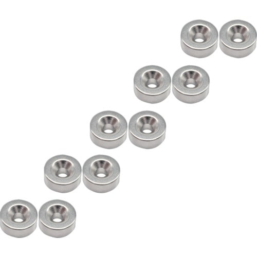 TRUSCO まとめ買い ネオジム丸形磁石 皿ねじ