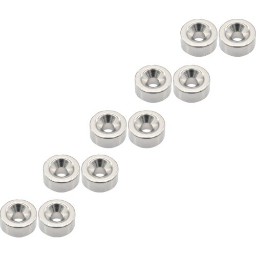 TRUSCO まとめ買い ネオジム丸形磁石 皿ねじ