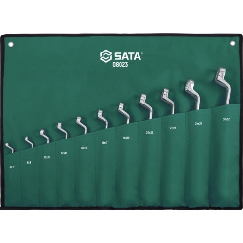 SATA 両口めがねレンチセット(11点)70°