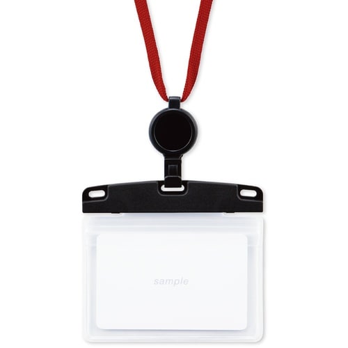 OP 吊り下げ名札 リール式 ソフトヨコ名刺 2枚