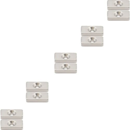 TRUSCO まとめ買い ネオジム角形磁石 皿ねじ