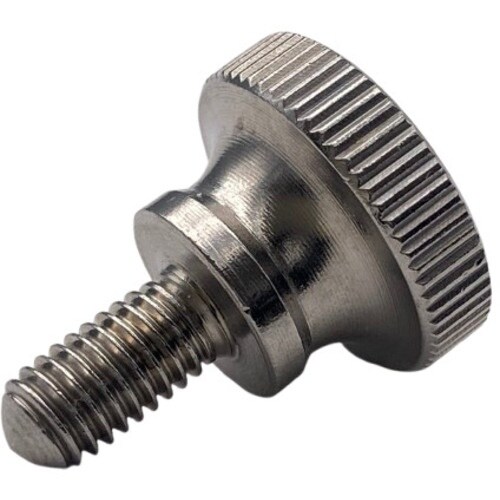 ラクテム 小径ローレットノブ 段付おねじ SUS