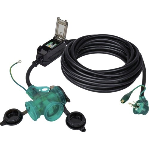 NICHIDO 防雨Lヘナポッキン延長ブレーカ10