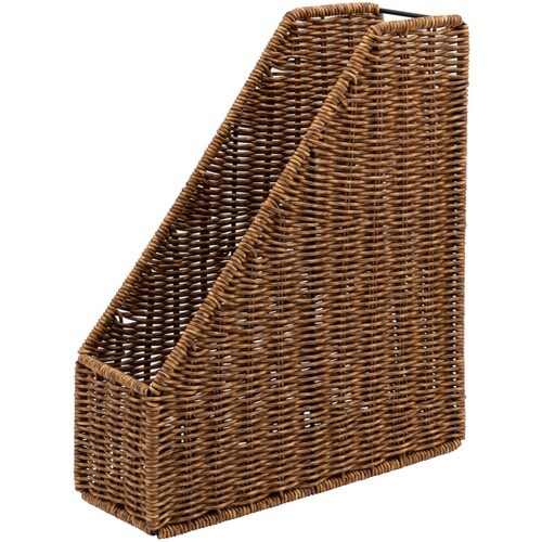 ナカバヤシ ラタンスタイルファイルスタンドブラウン