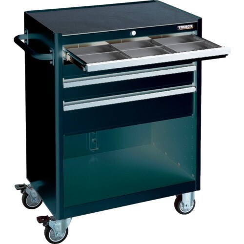 TRUSCO ローラーキャビネット ブラック 引出