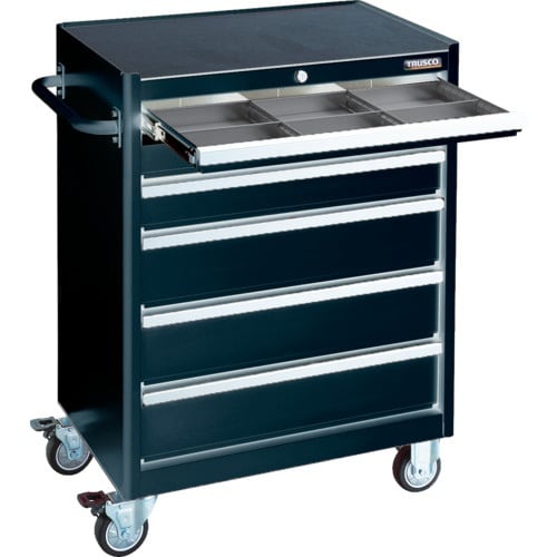 TRUSCO ローラーキャビネット ブラック 引出