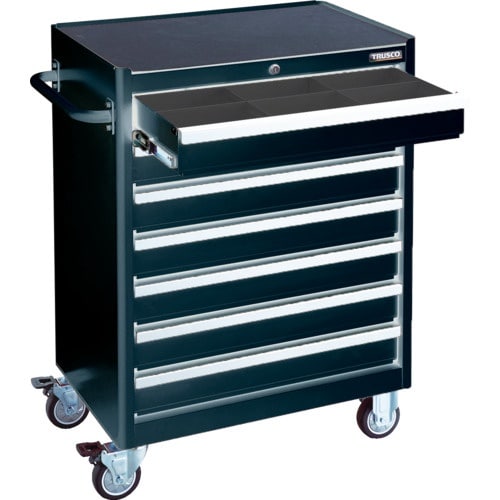 TRUSCO ローラーキャビネット ブラック 引出