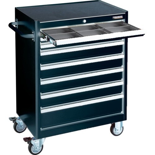 TRUSCO ローラーキャビネット ブラック 引出