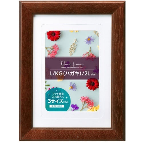 ハクバ 額縁 ウッドフレーム パレッテ 2L ブラ