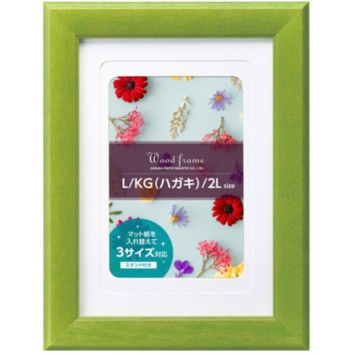 ハクバ 額縁 ウッドフレーム パレッテ 2L グリ