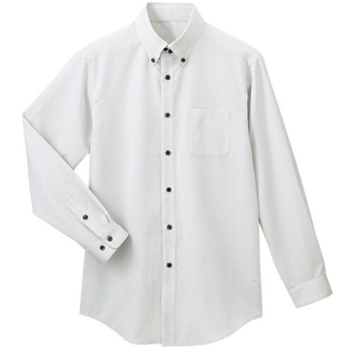 サンペックス 長袖ボタンダウンシャツ グレー L