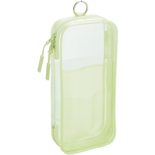 LIHIT ラウンドジップペンケース リーフグリー