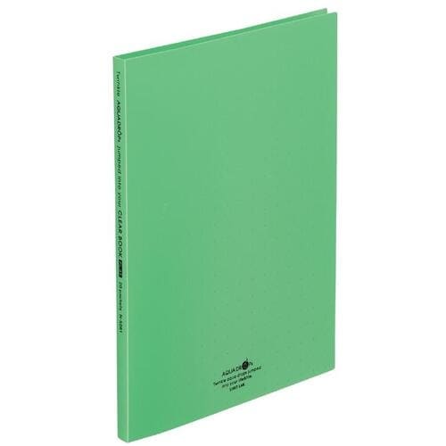 LIHIT クリヤーブックフラット A4 黄緑 ポ